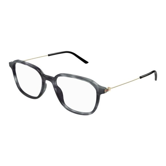 NWT Gucci GG1576o-003 Grey Gold 52mm Eyeglasses